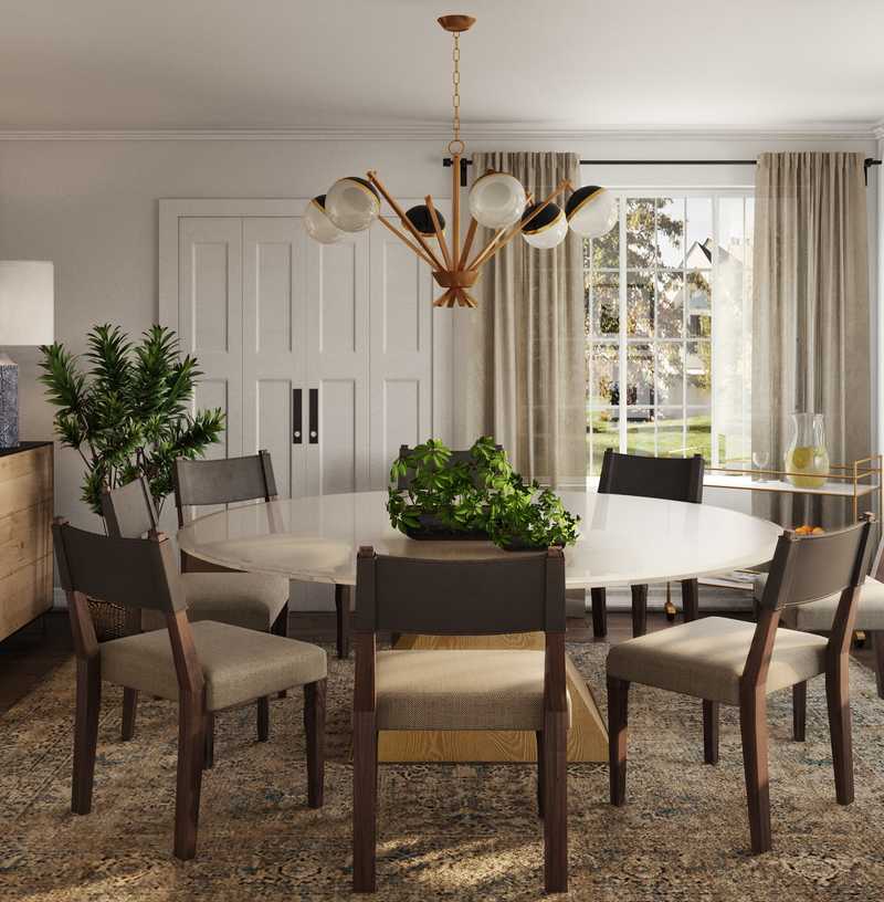 Eclectic Dining Room Design by Havenly Interior Designer Natalie