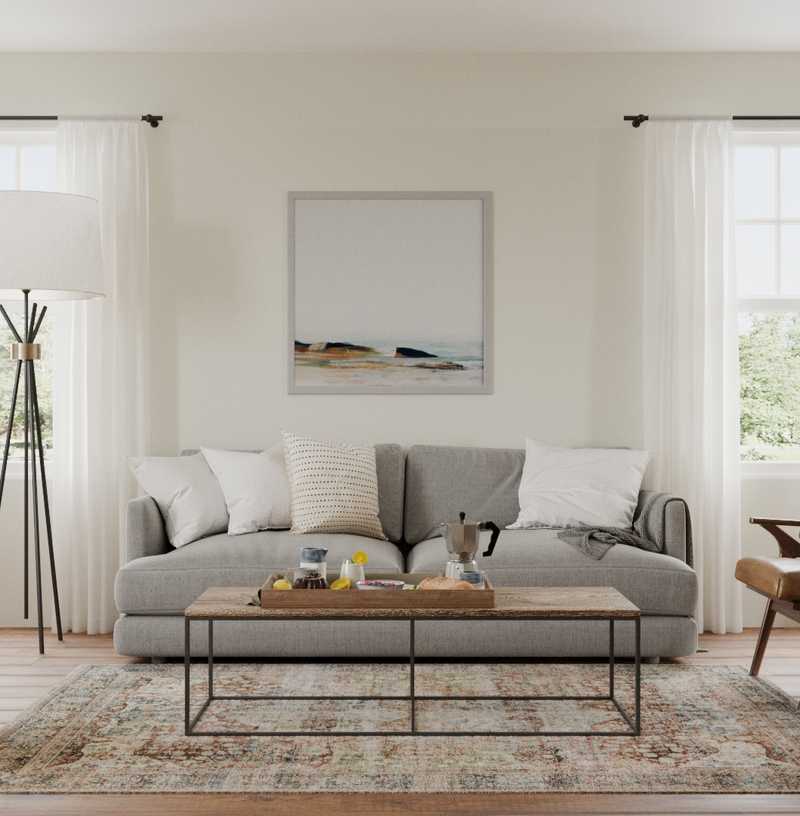 Bohemian, Midcentury Modern Living Room Design by Havenly Interior Designer Isabella