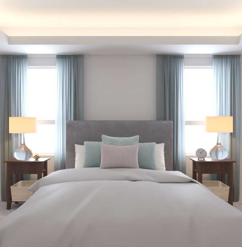 Modern, Transitional, Minimal Bedroom Design by Havenly Interior Designer Samantha