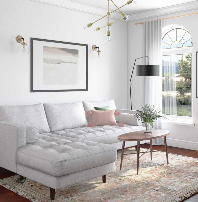 Midcentury Modern, Scandinavian Living Room Design by Havenly Interior Designer Angela