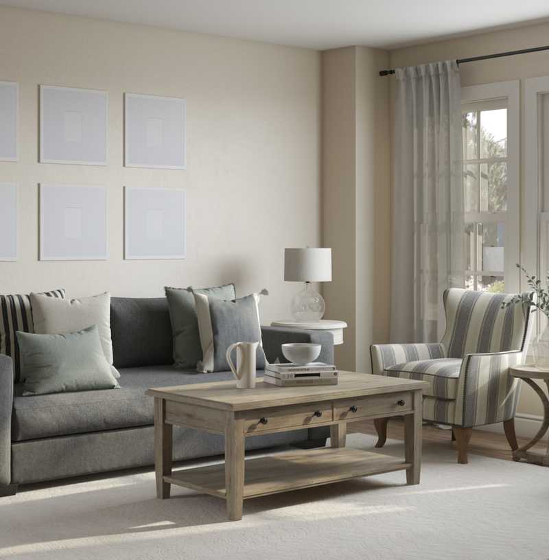 Farmhouse, Transitional Living Room Design by Havenly Interior Designer Sarah