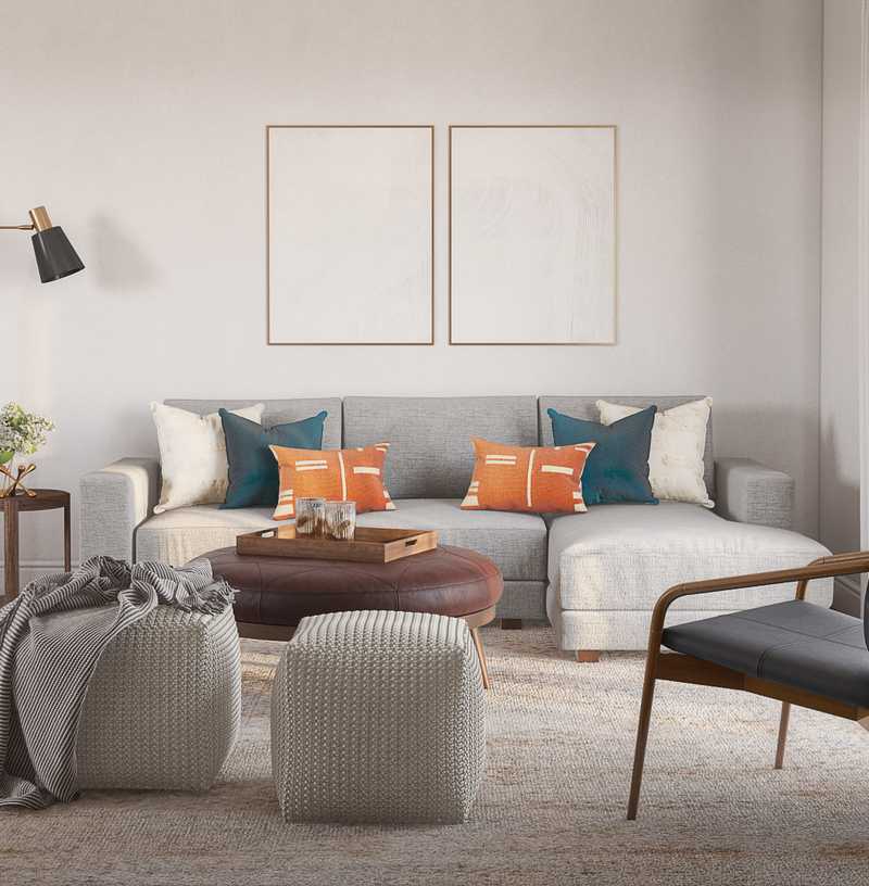 Midcentury Modern Living Room Design by Havenly Interior Designer Astrid