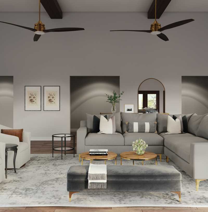 Contemporary, Modern, Classic Living Room Design by Havenly Interior Designer Katie