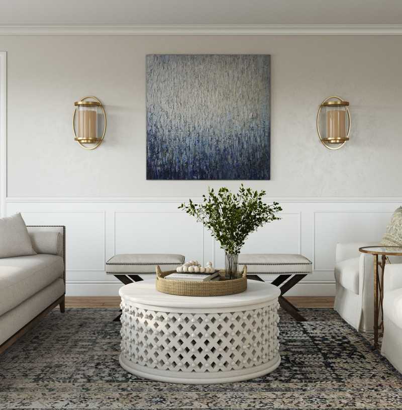 Classic, Coastal, Traditional, Transitional Living Room Design by Havenly Interior Designer Kaity