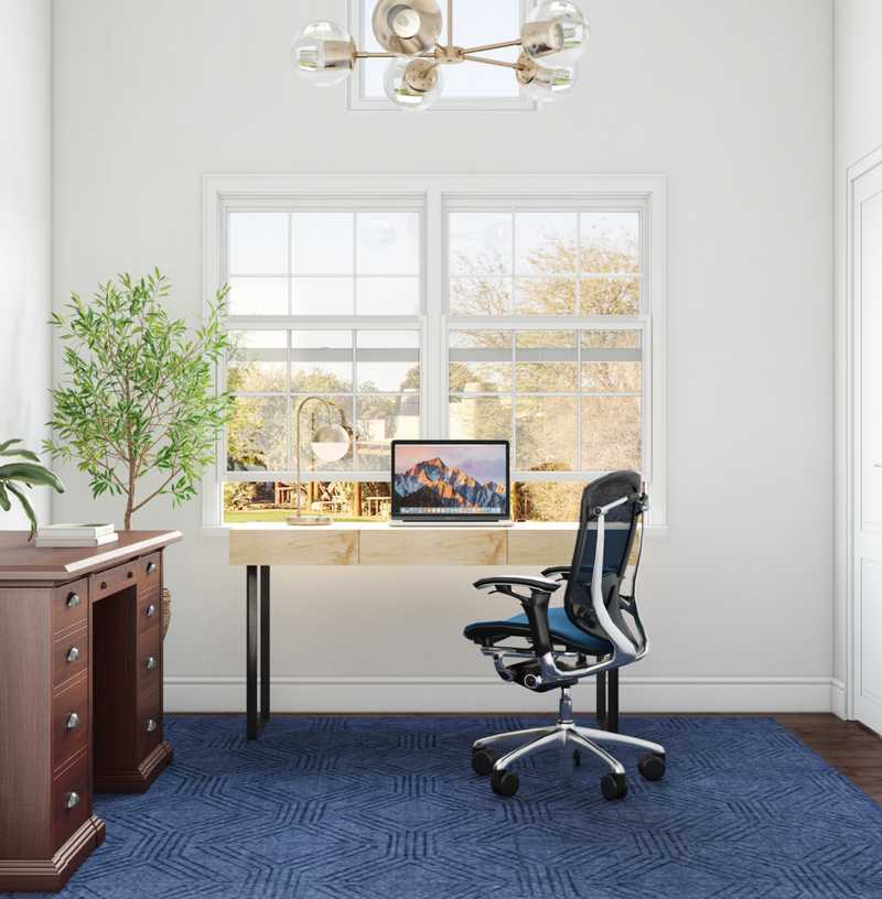 Contemporary, Classic, Bohemian, Rustic, Global Office Design by Havenly Interior Designer Melissa