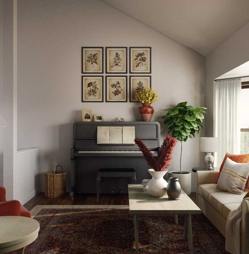 Traditional, Farmhouse Living Room Design by Havenly Interior Designer Cathrine