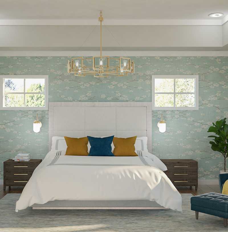 Contemporary, Modern, Transitional, Midcentury Modern Bedroom Design by Havenly Interior Designer Shruti