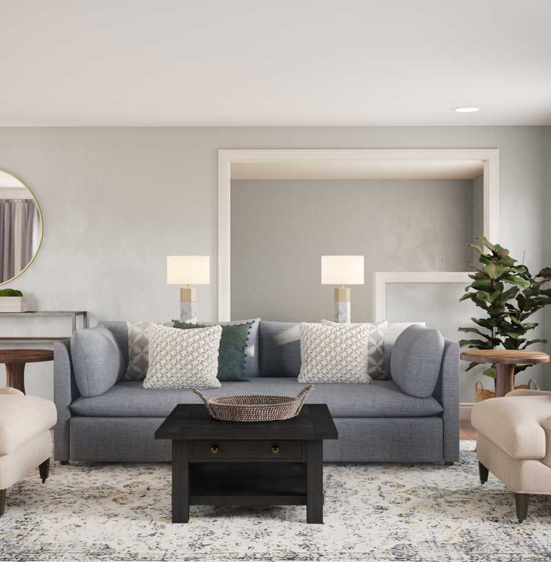 Classic, Rustic Living Room Design by Havenly Interior Designer Jillian