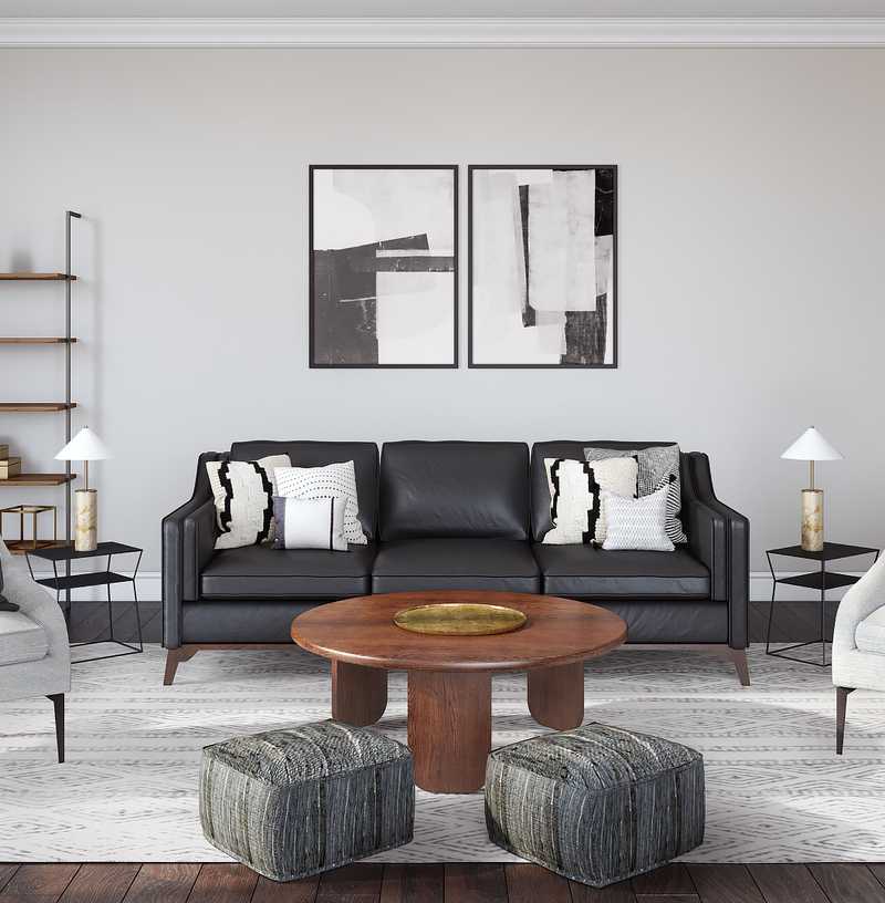 Modern, Industrial, Midcentury Modern Living Room Design by Havenly Interior Designer Kristine