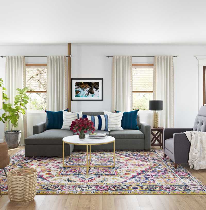 Contemporary, Modern, Vintage Living Room Design by Havenly Interior Designer Annie