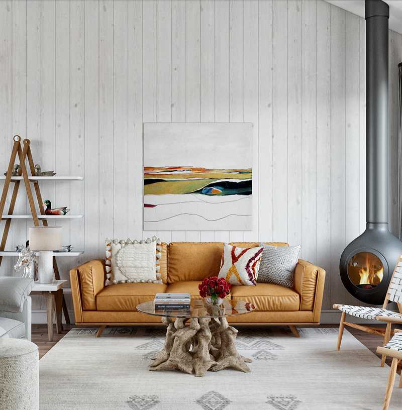 Industrial, Farmhouse Living Room Design by Havenly Interior Designer Catherine