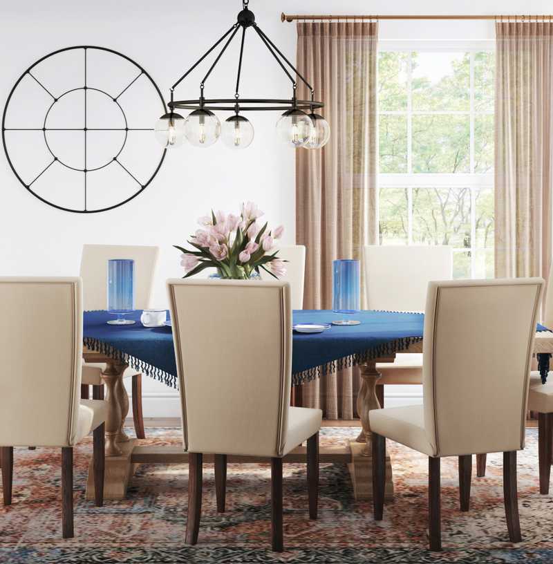 Classic, Transitional Dining Room Design by Havenly Interior Designer Nancy