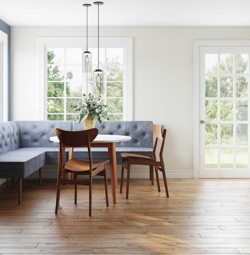 Glam, Midcentury Modern Dining Room Design by Havenly Interior Designer Lauren