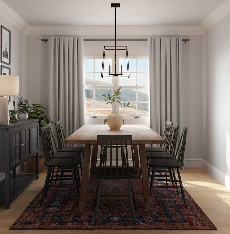 Bohemian, Scandinavian Dining Room Design by Havenly Interior Designer Nicole