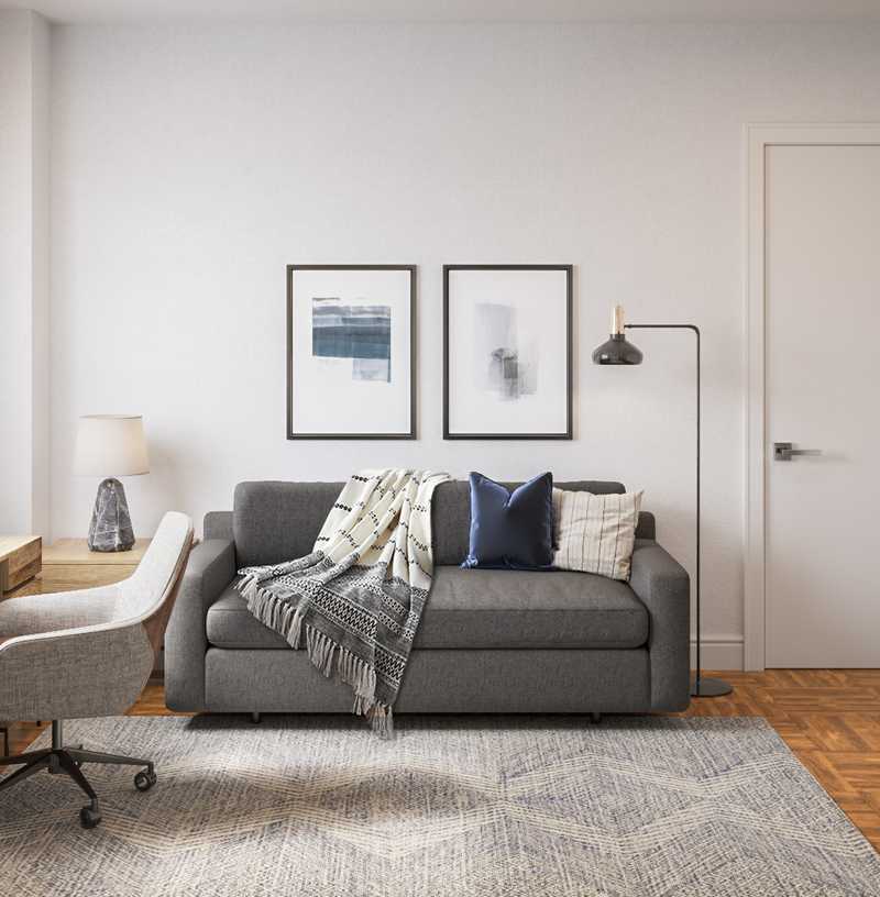 Midcentury Modern, Scandinavian Office Design by Havenly Interior Designer Natalie