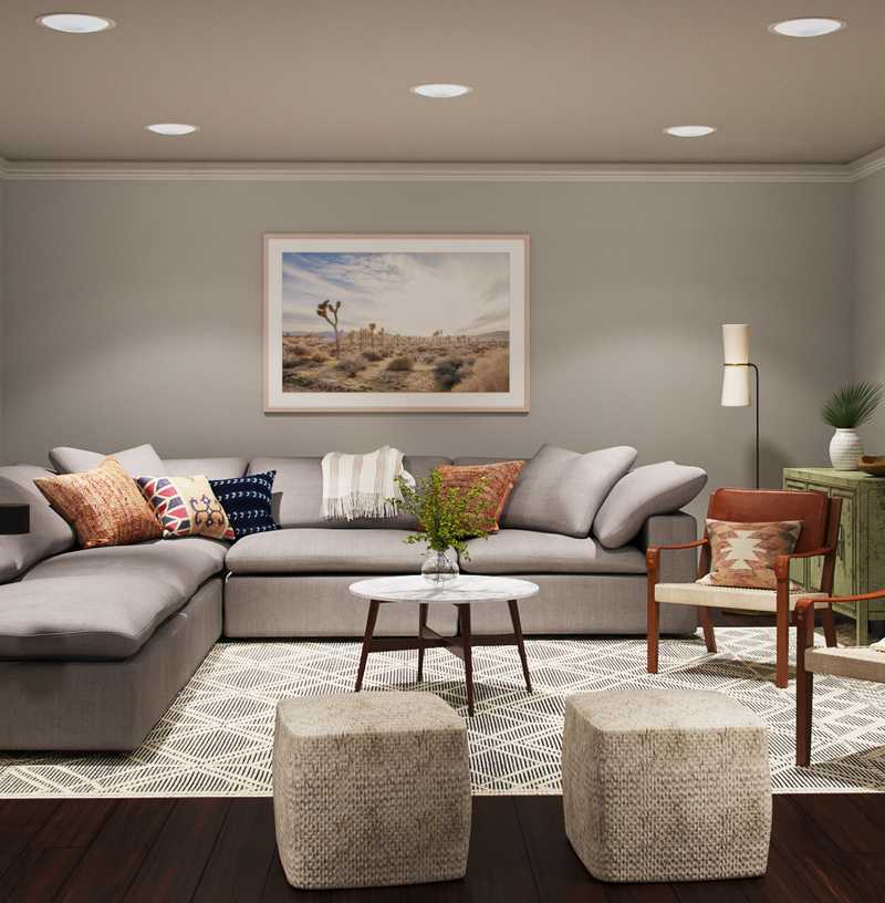 Eclectic, Bohemian Living Room Design by Havenly Interior Designer Michelle