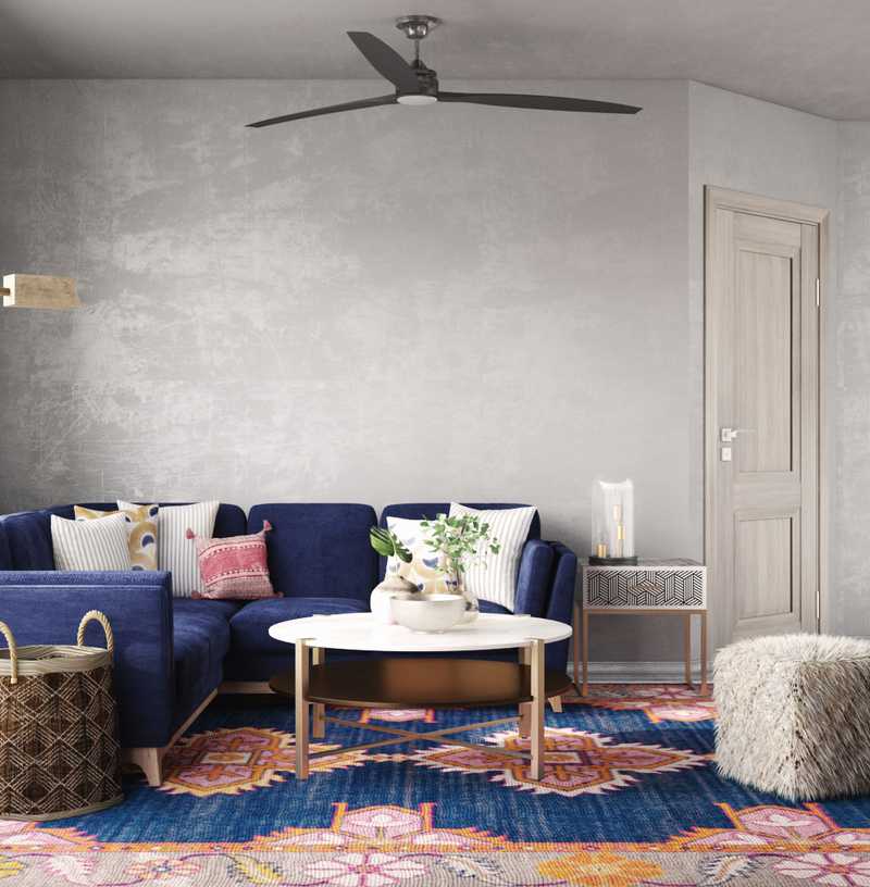 Eclectic, Midcentury Modern Living Room Design by Havenly Interior Designer Erica