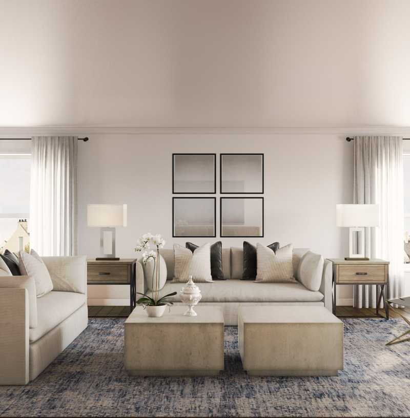 Modern, Transitional Living Room Design by Havenly Interior Designer Paige