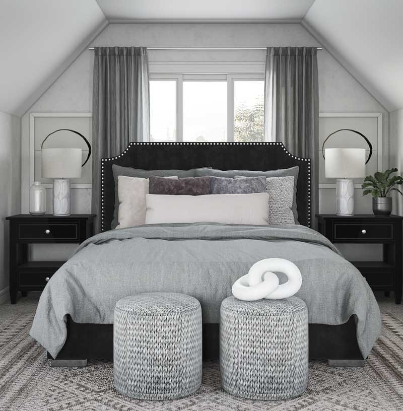 Contemporary, Modern, Vintage Bedroom Design by Havenly Interior Designer Nina