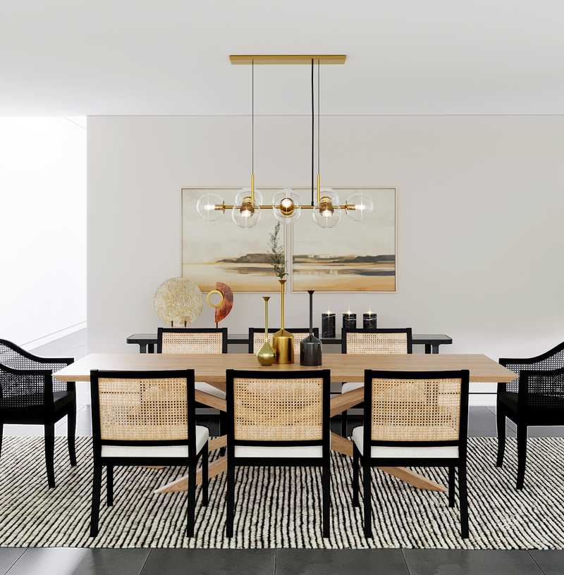 Modern, Minimal Dining Room Design by Havenly Interior Designer Ghianella