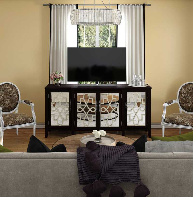 Glam Living Room Design by Havenly Interior Designer Amy