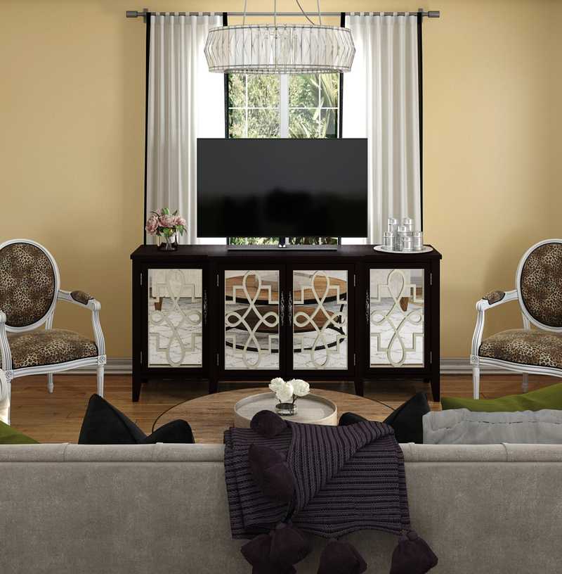 Glam Living Room Design by Havenly Interior Designer Amy