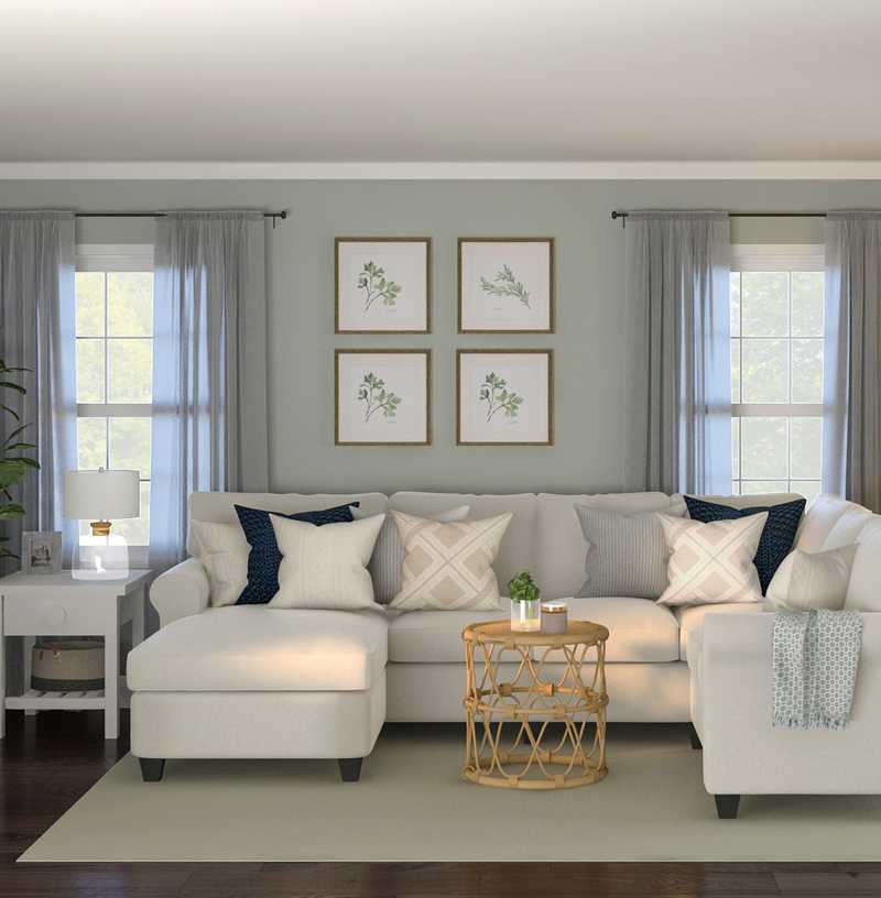 Classic, Coastal Living Room Design by Havenly Interior Designer Allie