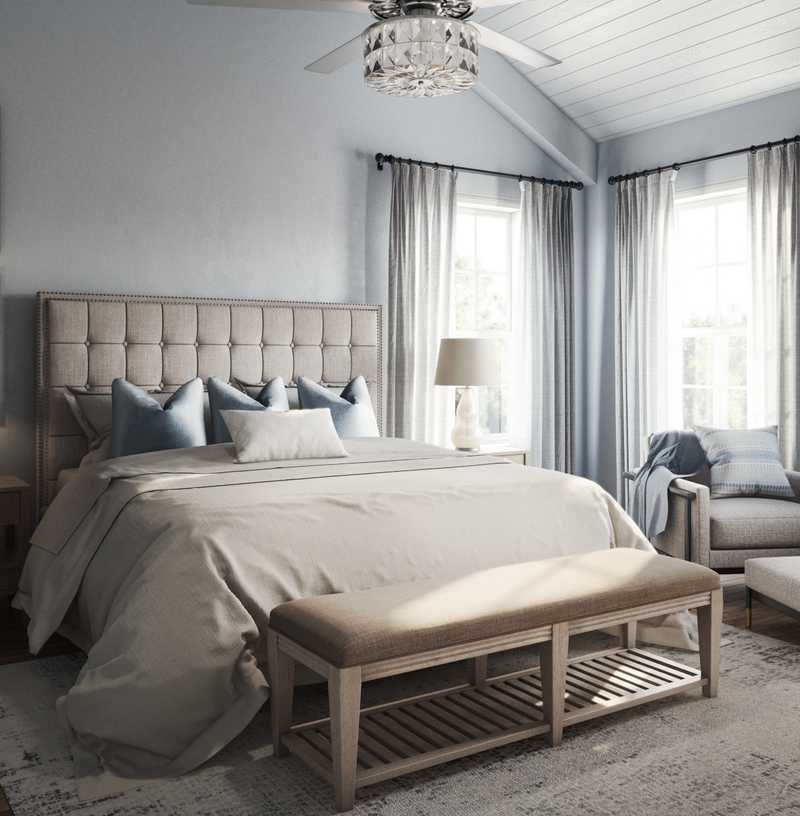 Contemporary, Classic, Coastal Bedroom Design by Havenly Interior Designer Michelle