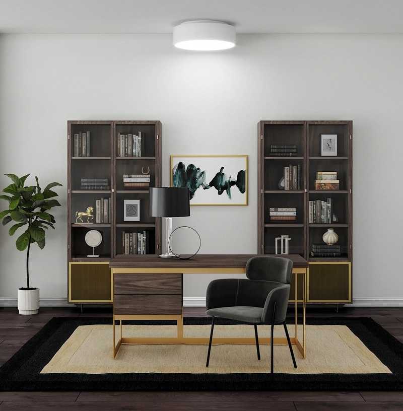 Modern, Glam, Midcentury Modern Living Room Design by Havenly Interior Designer Sophia