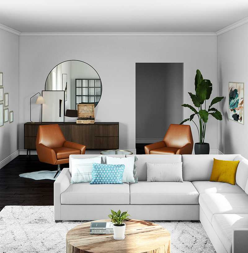 Classic, Eclectic Living Room Design by Havenly Interior Designer Natalie