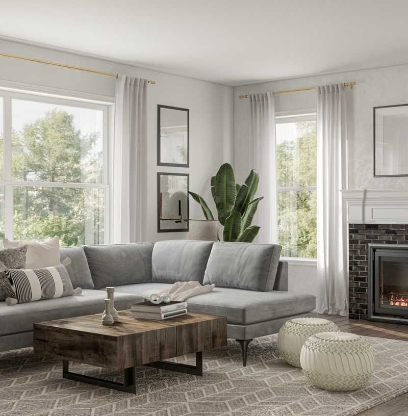 Contemporary, Modern Living Room Design by Havenly Interior Designer Maria