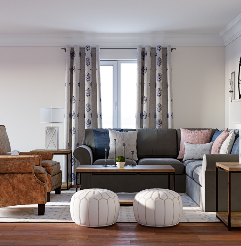 Farmhouse, Rustic Living Room Design by Havenly Interior Designer Emma