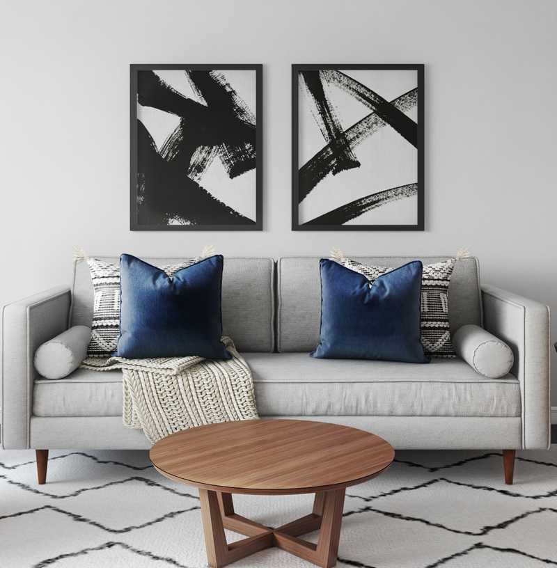 Modern, Rustic, Midcentury Modern Living Room Design by Havenly Interior Designer Susannah