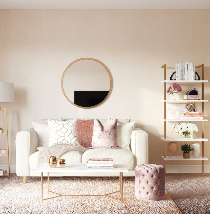 Modern, Glam, Midcentury Modern Living Room Design by Havenly Interior Designer Taylor