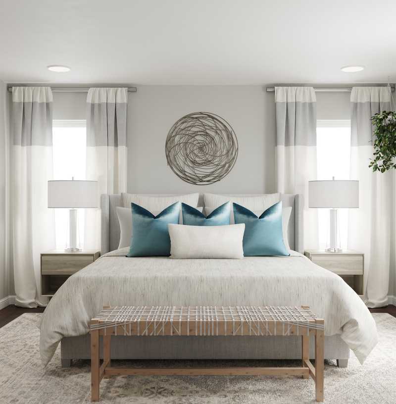 Contemporary, Coastal Bedroom Design by Havenly Interior Designer Fendy