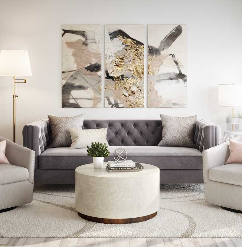 Bohemian, Minimal Living Room Design by Havenly Interior Designer Christine