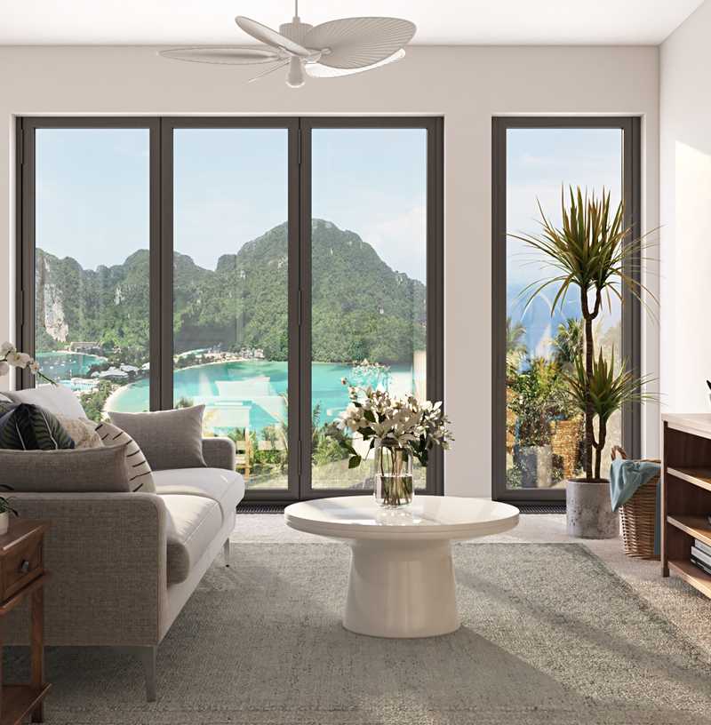 Coastal, Scandinavian Living Room Design by Havenly Interior Designer Elyse