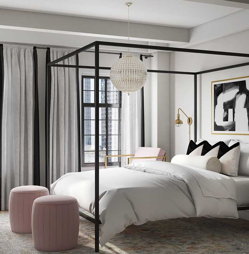 Contemporary Bedroom Design by Havenly Interior Designer Brittney