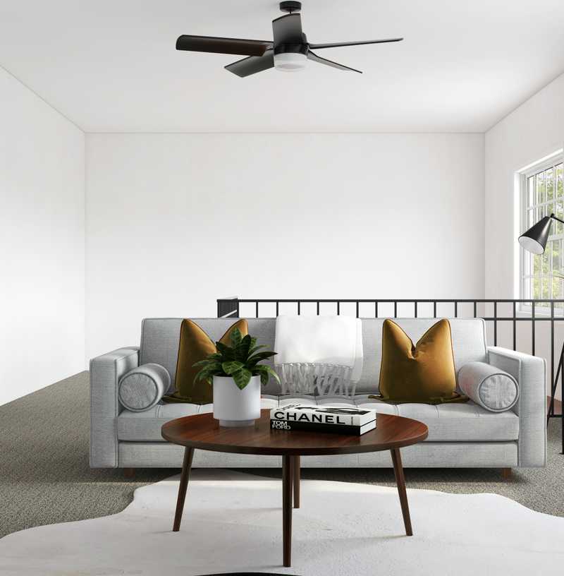 Bohemian, Midcentury Modern, Scandinavian Living Room Design by Havenly Interior Designer Leslie