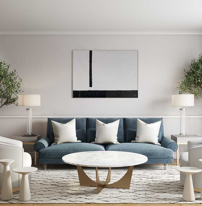 Contemporary, Modern, Transitional Living Room Design by Havenly Interior Designer Isaac