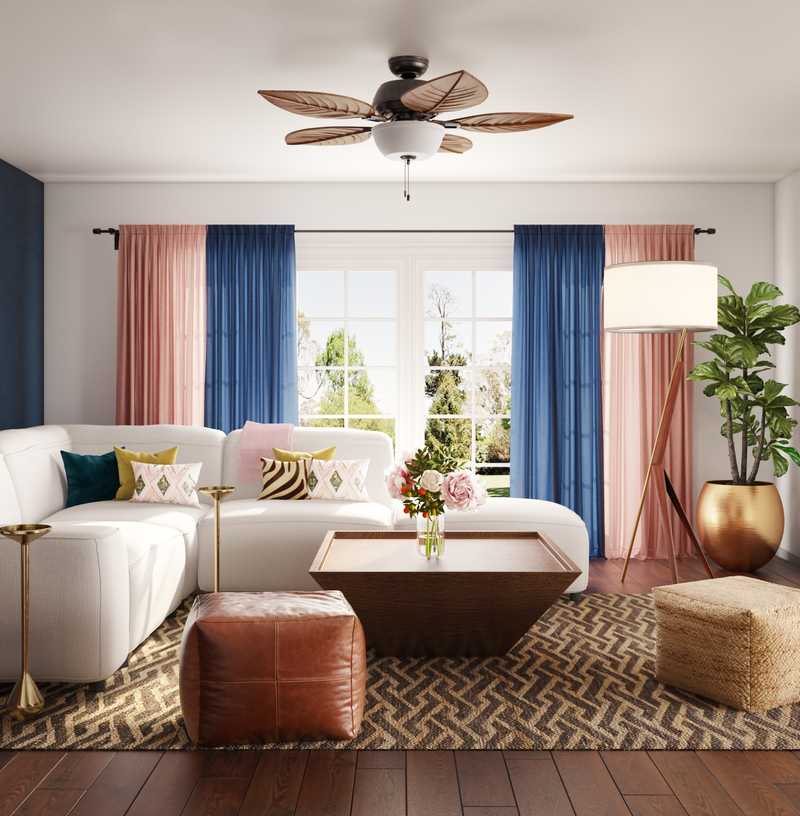 Eclectic Living Room Design by Havenly Interior Designer Justin