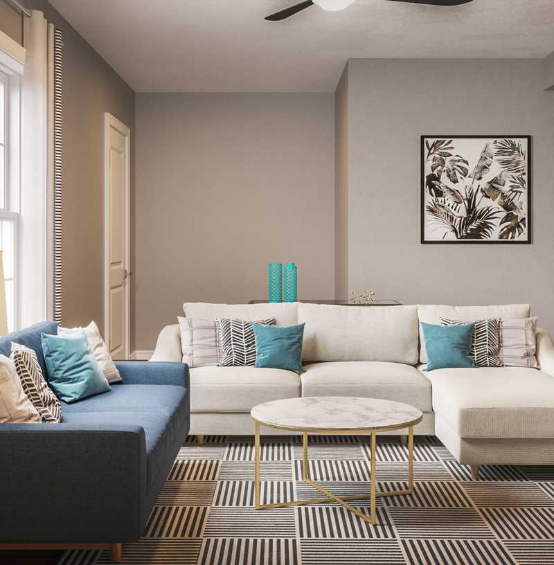 Midcentury Modern Living Room Design by Havenly Interior Designer Brooke