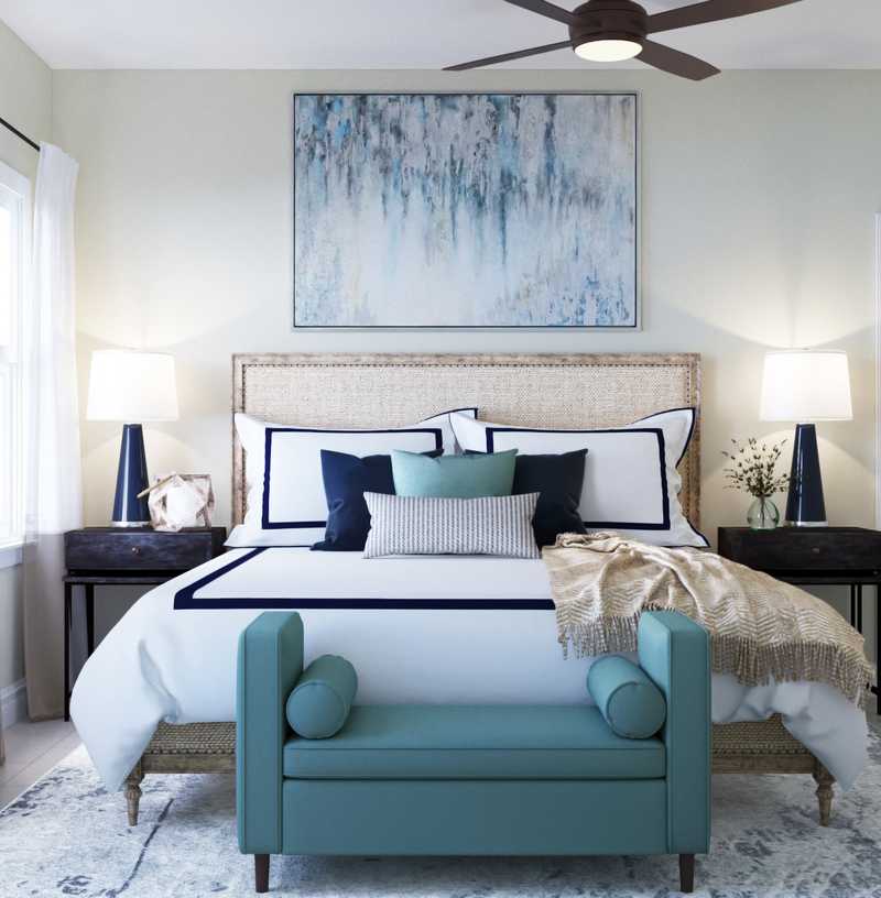 Coastal, Rustic Bedroom Design by Havenly Interior Designer Katie