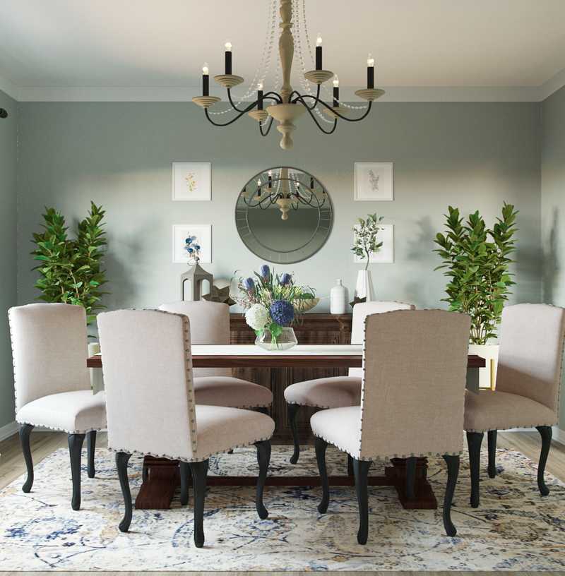 Farmhouse, Transitional Dining Room Design by Havenly Interior Designer Elyse