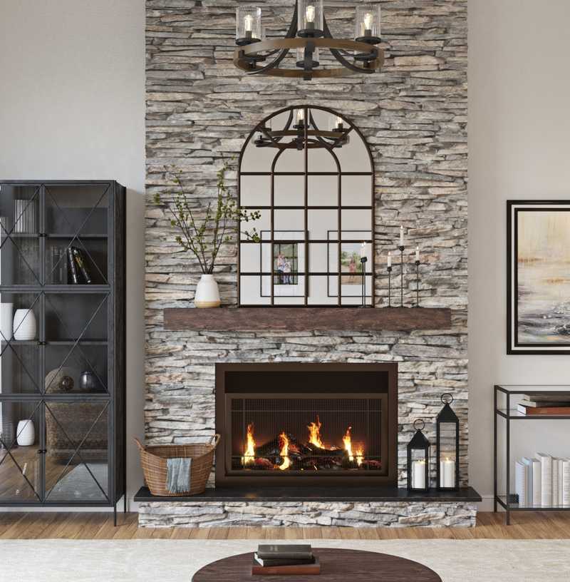 Modern, Rustic Living Room Design by Havenly Interior Designer Maria