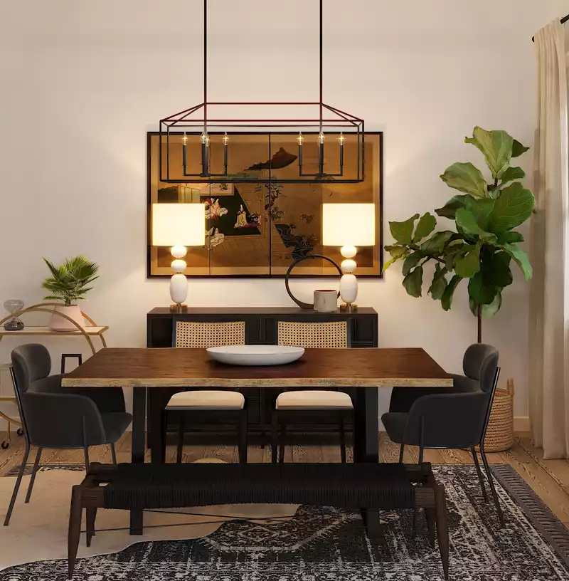 Eclectic, Bohemian, Global, Scandinavian Dining Room Design by Havenly Interior Designer Dani