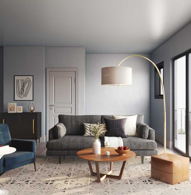 Modern, Midcentury Modern, Minimal, Scandinavian Living Room Design by Havenly Interior Designer Saba