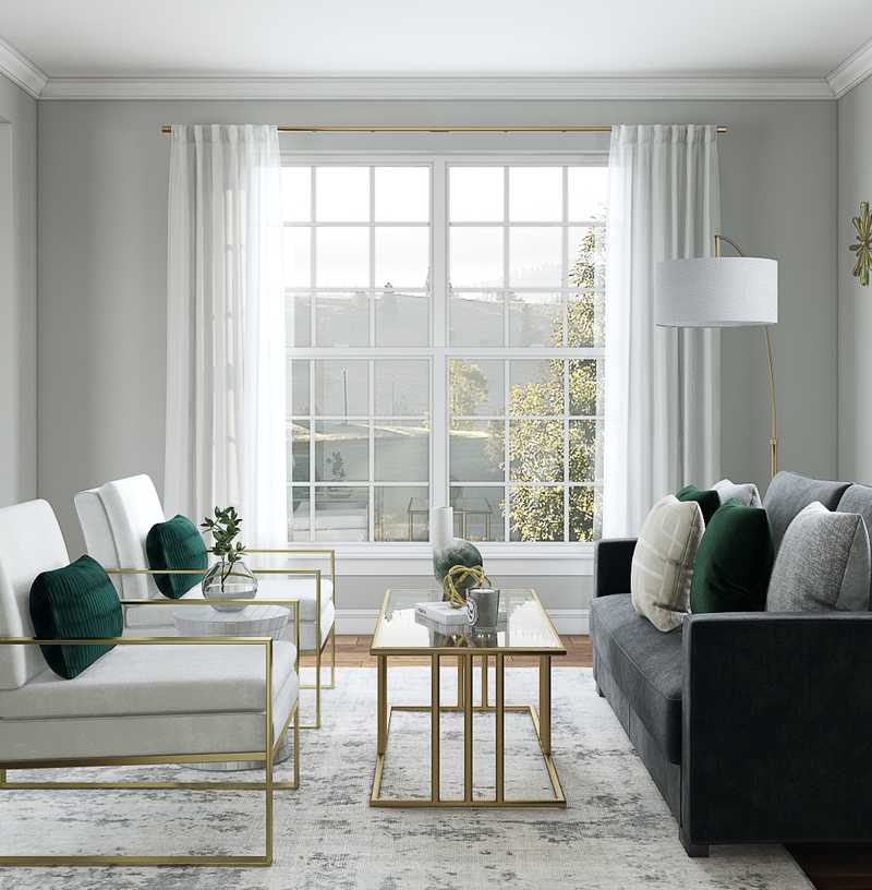 Modern, Glam Living Room Design by Havenly Interior Designer Madeline