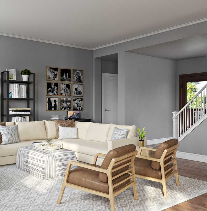 Modern, Eclectic, Rustic Living Room Design by Havenly Interior Designer Caroline