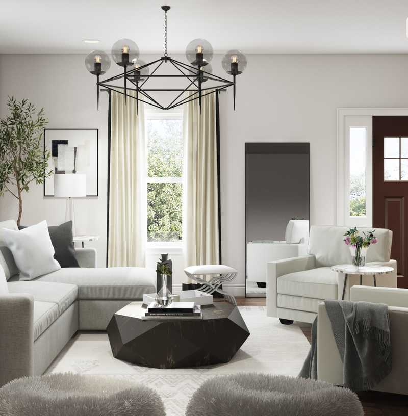 Modern, Glam Living Room Design by Havenly Interior Designer Lindsay